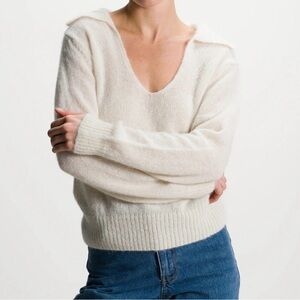NWT Jaki Noor Open Neck Sweater - Ivory